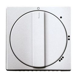 Busch-Jaeger 2542 DR/01-83 central plate, with rotary handle, with print aluminum silver