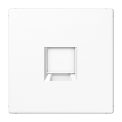 Jung LS1969-15WEWW cover (latched) for modular jack sockets 1-way, EMT, AMP, MTRJ, thermoplastic, LS series, alpine white