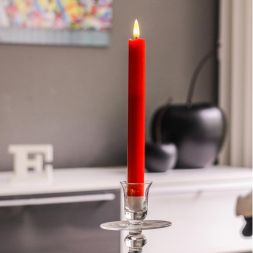 FHS 35741 LED candles, set of 4 red 2.2x24cm, 2AA, 6/18 timer