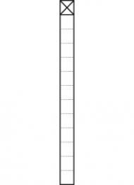 Siedle KSF 613-1 SM communication pedestal freestanding in silver metallic