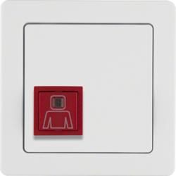 Berker 52066089 call button with frame polar white including Berker Q.1