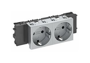 OBO Bettermann STD-D0C AL2 0° 2-way socket SCHUKO, 6120372