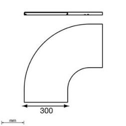 Unex 66311 for bend 90° grey RAL7035 300 U23X cover