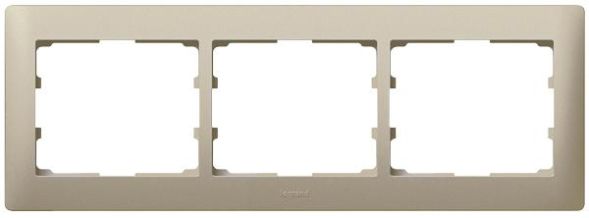 Legrand 771403 frame Galea 3-way horizontal titanium, (Titanium)