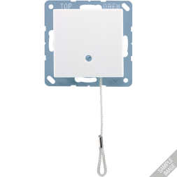 Jung A506BFNUZWWM pull-to-change switch, Series A, snow white matt