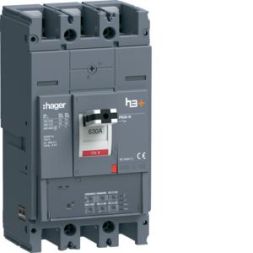 Hager HNW630JR h3+ P630 LSI 3P3D 630A 40kA circuit breaker