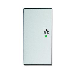 Busch-Jaeger 6234-21-83 rocker switch, 2-way left, with symbol 'Dimmer' aluminum silver