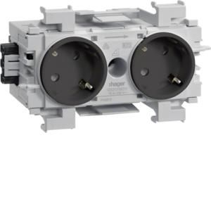 TEHALIT GS20119011 channel socket GS2011 anthracite 2-way 45°