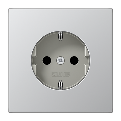 Jung AL1521 SCHUKO socket, 16 A 250 V ~, screw terminals, LS series, aluminum