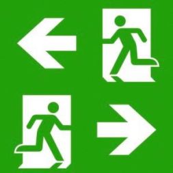 CEAG emergency light two-sided PL/PR 40071350949 pictogram disc