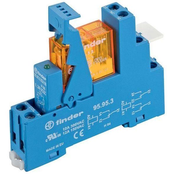 Finder 49.52.8.230.0062 2 changeover contacts 8A coil 230V coupling relay
