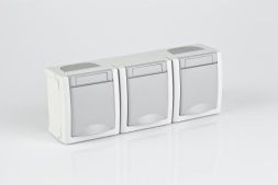 HHG 90591498-DE 90591498-DE 3-way horizontal socket SCHUKO