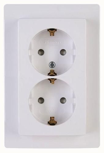 Kopp 920902086 PARIS 2-way arctic white SCHUKO socket