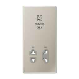 Jung SOES7522PL cover 1-way, Shavers only, LS series, stainless steel