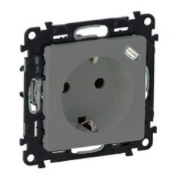 Legrand 753335 socket Valena Life USB-C aluminum, (aluminum)