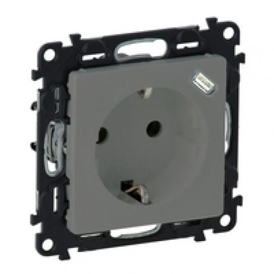 Legrand 753335 socket Valena Life USB-C aluminum, (aluminum)