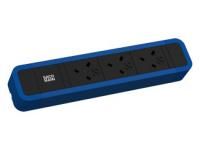 Bachmann 350.320 PRIMO 2 3xUK 45° 3 15A 2 0m UK RAL5010 power strip