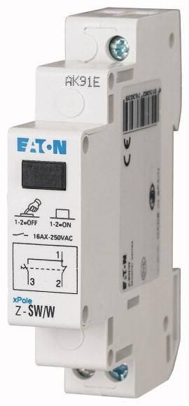 Eaton Z-SW/W control switch, 1W, 16A, 250V, 276303
