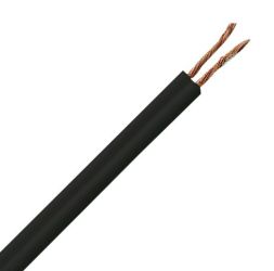 Kopp 153425002 PVC twin cable 2x0.75mm, black, 25m