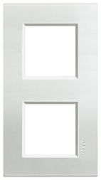 Bticino LNA4802M2AG Light frame SILVER 2x2-mod , (Silver)