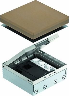 OBO Bettermann UDHOME9 2V GB V two 2-way sockets VA floor tank complete, 7427300