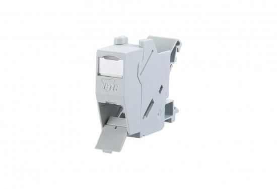 METZ CONNECT REG housing empty for EDAT modules data connection box light grey, 1309426103-E