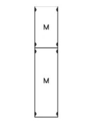 ABB Striebel & John 1M4A mounting plate module 8RE / BH4, 1FB, 2CPX037655R9999
