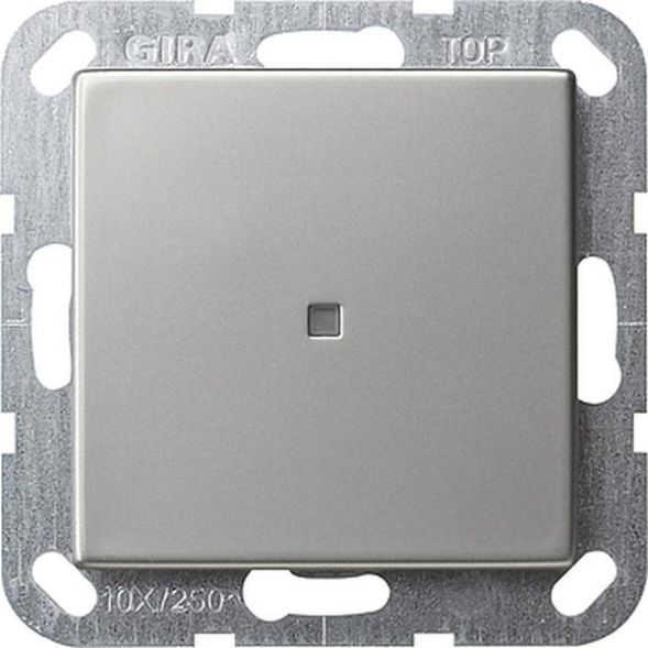Gira 120600 button changeover straight control for 55 stainless steel
