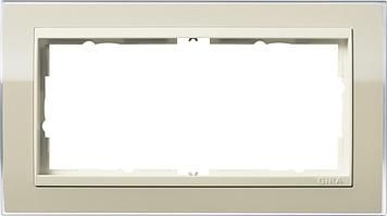 Gira 1002771 cover frame 2f without MS for cream white Gira Event Clear Sand