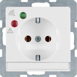 Berker 41086089 SCHUKO socket with surge protection polar white including Berker Q.1/Q.3