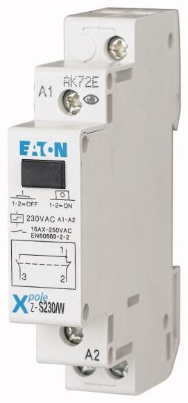 Eaton Z-S230/W impulse switch, 230AC, 1W, 32A, 50Hz, 1TE, 265290