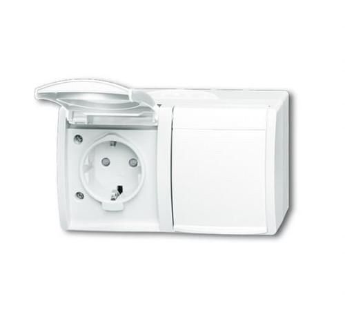 Busch-Jaeger 20/2 EBW-54 SCHUKO® socket, with increased contact protection alpine white