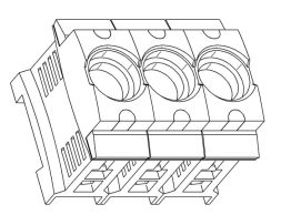 ABB Striebel &amp;amp; John 2CPX054350R9999 ZBD023 D01 D02 Si-63A/3-pin socket