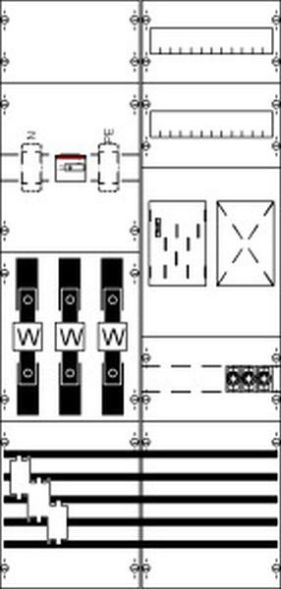 ABB Striebel &amp;amp; John KA4619 measuring and transformer panel BH3 pre-wired with BKE-I, 2CPX034042R9999