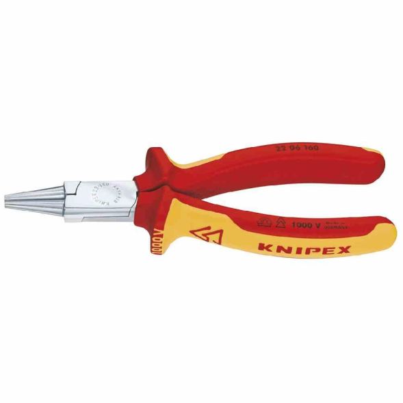 Knipex 0303379 round nose pliers 160mm insulated with two-tone sheath (2206160)