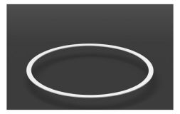 RZB 982799.002 D495 H3 d458 for ceiling mounting flat seal