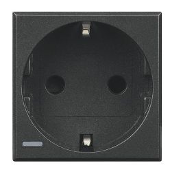 Bticino HS4141 SCHUKO socket, (anthracite)