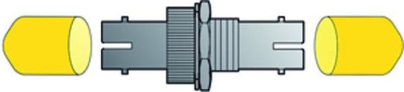 Paschke Datensysteme 3002 Singlemode ceramic sleeve metal fiber optic coupling ST-ST Simplex