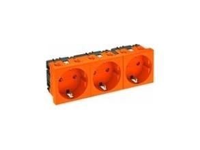 OBO Bettermann STD-D0 ROR3 0° 3-way pure orange socket, 6120044