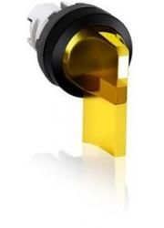 ABB Stotz-Kontakt M2SS5-11Y, illuminated selector switch actuator AC yellow, 2 positions, long rotary handle, 1SFA611204R1103