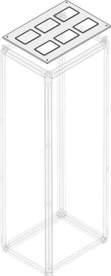 ABB Striebel &amp;amp; John 1STQ002828M0000 PTBT1059A for TwinLine 4-field width 600mm cover plate