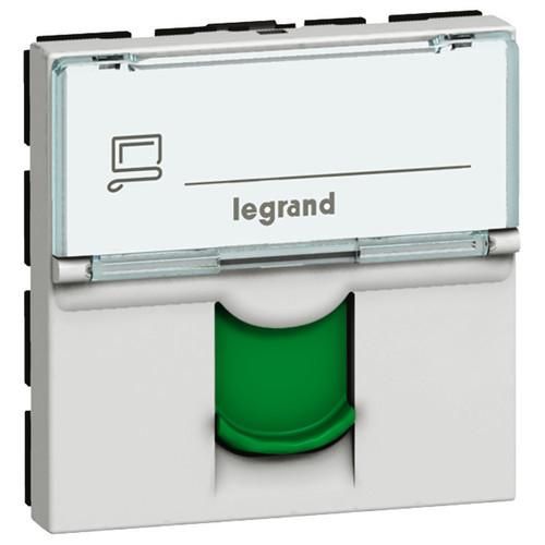 Legrand 076524 Mosaic 1-f.RJ45 Kat6A 2-mod.ultraws/gr insert