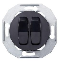 ELSO WDE011216 series switch with central plate black Renova