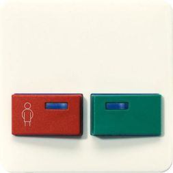 Jung 642B-1 cover for Ackermann, type 73642 B2, red, green, CD series, white