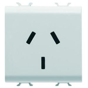 Gewiss GW10306 2M 2P+PE 10A austr. Stand white socket