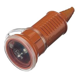 Mennekes 10842 16A2P+E 230V orange IP44 coupling SCHUKO