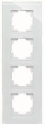 Kopp 406602008 4-way HK07 white glass cover frame