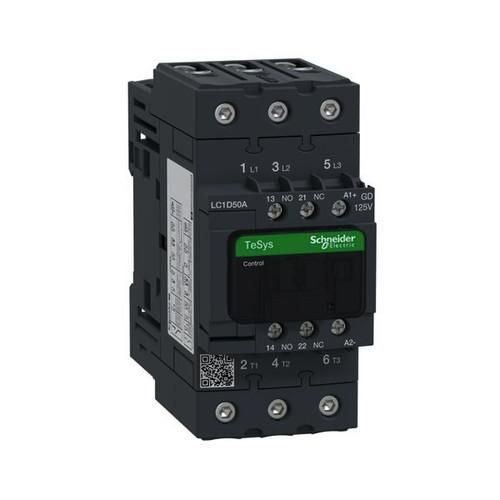Schneider Electric LC1D50AGD 3-pole 50A 125VDC contactor