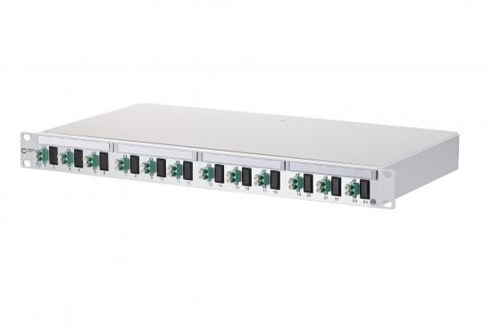 METZ CONNECT 1502057712-E OpDAT PF splice 12xLC-D aqua OM3 grey patch panel