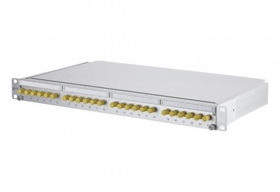 METZ CONNECT 1502270124-E OpDAT PA splice 24xST-S metal OM4 grey patch panel